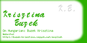 krisztina buzek business card